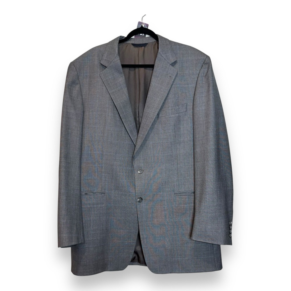 Burberry London Men's Measures 46XLG Wool Blazer Sports Coat Gray 2 Button